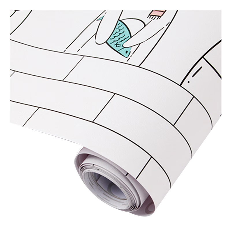 Qinghua Kitchen Oil-Proof Sticker, Pet Paradise, 60*300cm Heat-Resistant Stove Protection Film, Countertop Protective Film, Waterproof Sticker