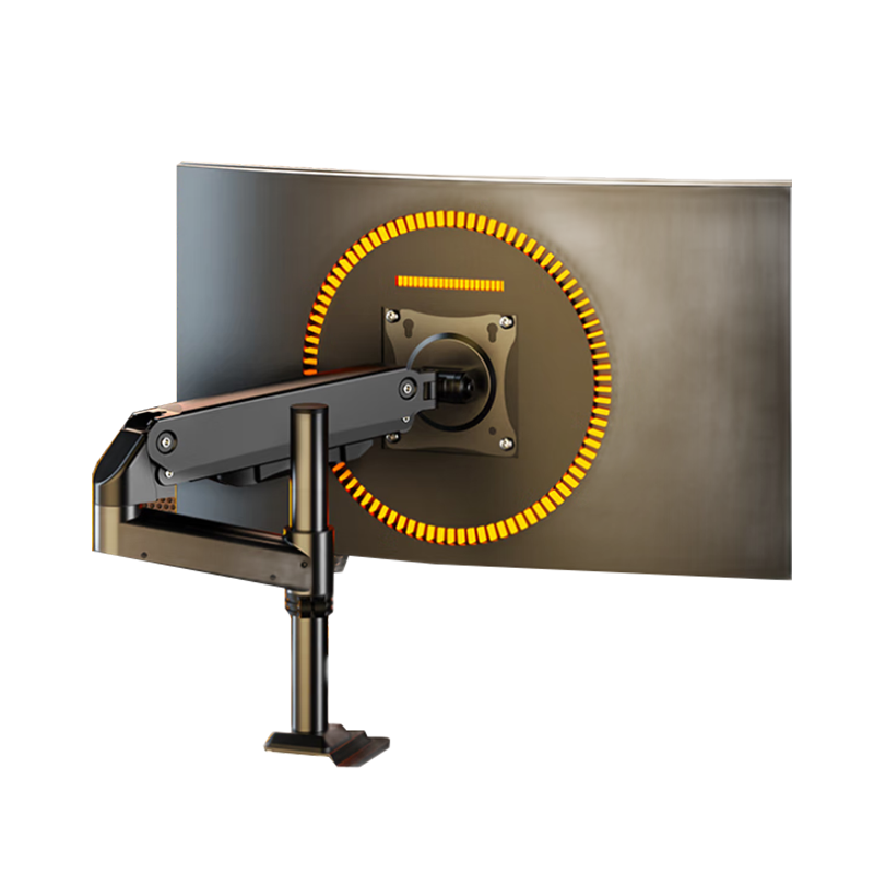 Geer Monitor Arm Inverted Display Screen Bracket Computer Stand Desk Clamp Screen Mount No-Drill Dormitory Adjustable Height Universal Suspension Base