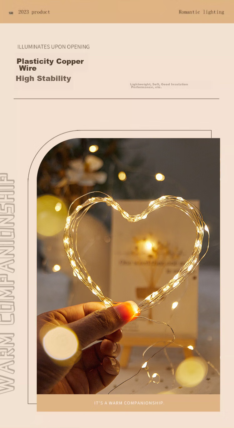 Guangduola LED String Lights, Festive Atmosphere Light Strips, Room Decoration Small Colorful Lights, Mid-Autumn Festival Gift Bouquet Decorative String Lights, 5-Pack 6
