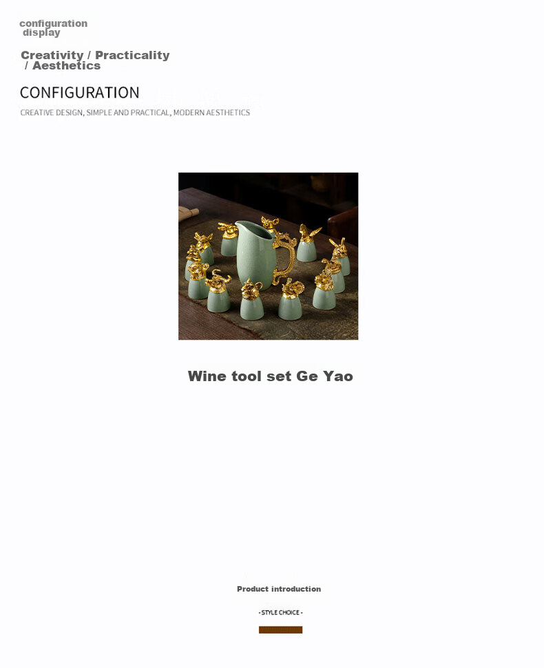 Canjiangjun Ceramic Liquor Cup Set with Twelve Zodiac Design, Teacher's Day Wine Decanter Gift Box Set 3