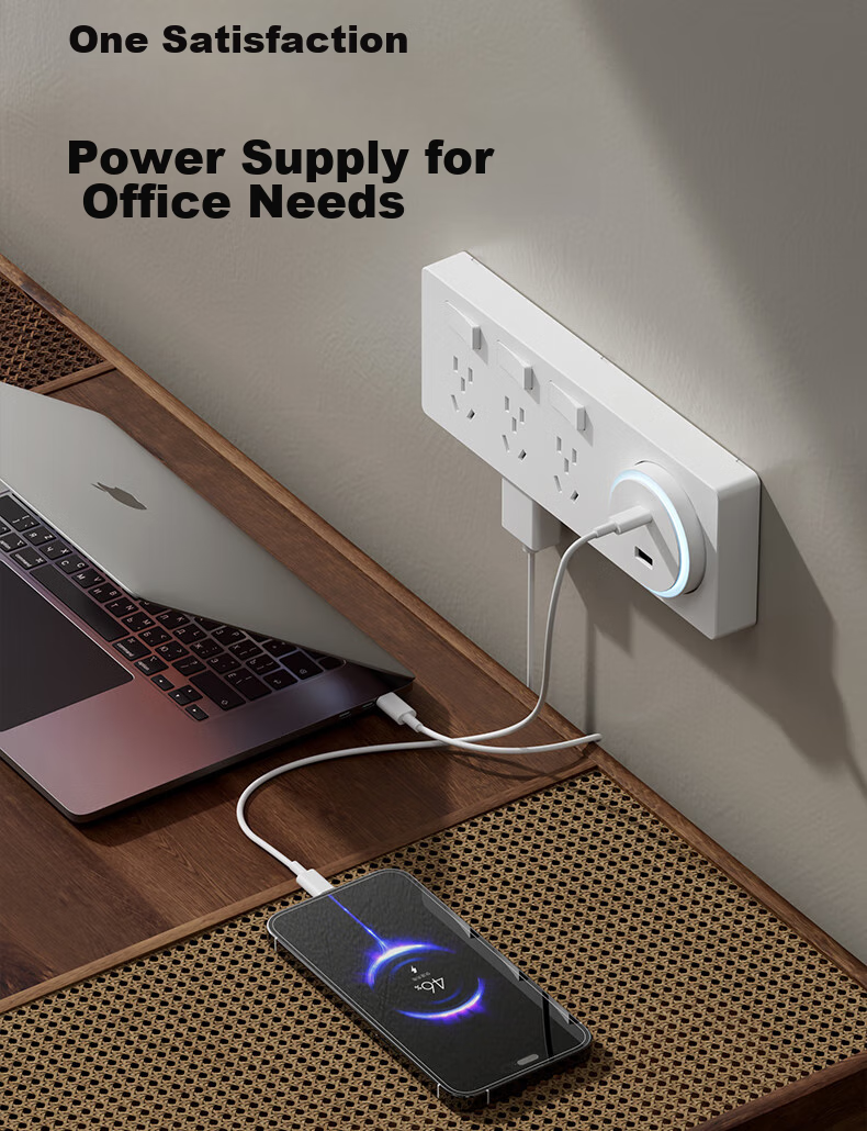 Xiya 86-Type Expandable Socket, 21-Hole Kitchen Extension Multi-Outlet Converter, Track Socket, Wireless Power Strip 5