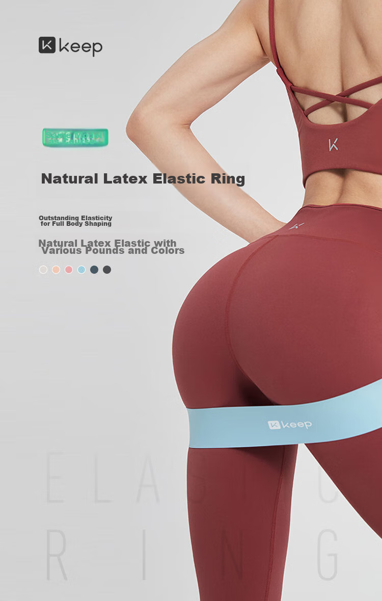 Keep Fitness Resistance Band Latex Buttocks Lifting Ring for Glute Exercises, Yoga, Dance, Stretching, Full-Body Training And Leg Shaping, Pink, 10 Pounds 1
