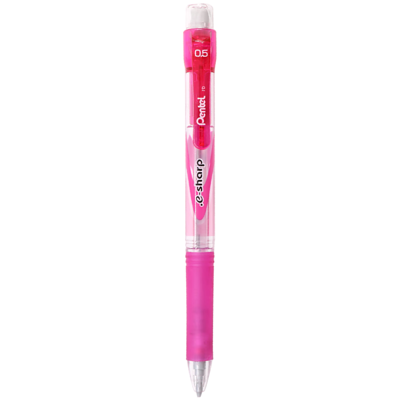 Pentel AZ125R Mechanical Pencil, 0.5mm Student Writing Pencil for Drawing And Exams, with Eraser Tip, Pink, Single Pack