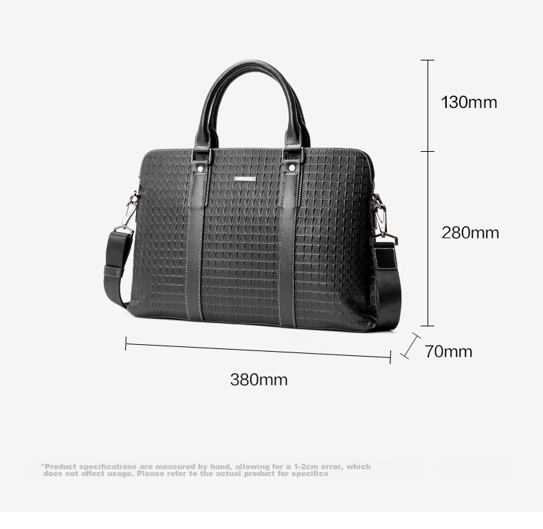 Aokang Men's Business Briefcase, Top-Layer Cowhide Leather, Handheld Shoulder Crossbody Laptop Bag, Birthday Gift for Husband 3