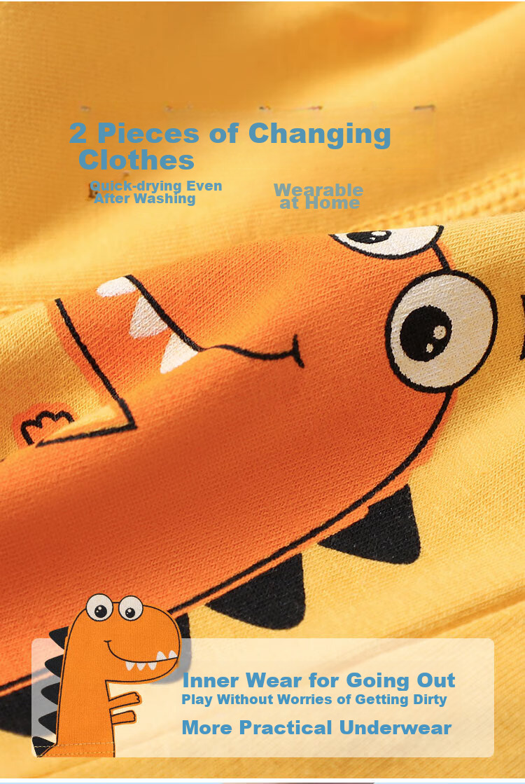 Bingxuemumian Children's Underwear, Boys' Pure Cotton, 10A Grade Antibacterial, Youth And Older Kids, Cartoon Boxer Briefs, Square Shorts 4