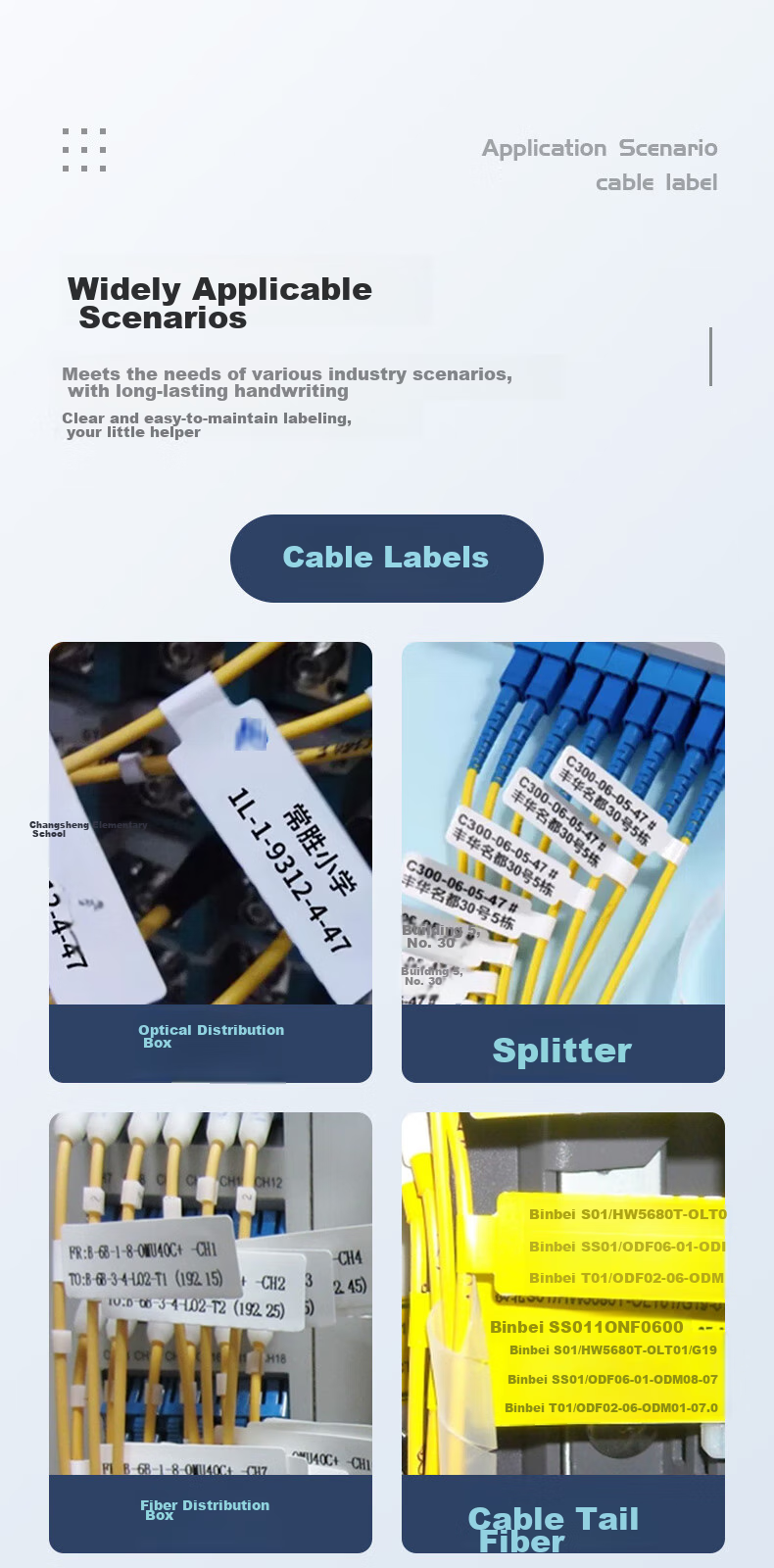 Detong DT5150 Thermal Transfer Cable Label Printer, Communication Room Network Cable Knife-Type Fiber Optic Outdoor Electrical Wire Handheld Portable Ribbon Box Label Machine, Comes with 1 Box of White Cable 8