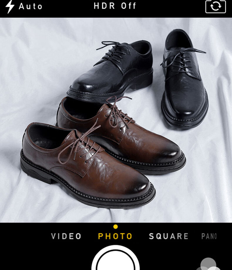 CALIFBULL Men's Leather Shoes Spring Summer Thick Sole Height Increasing Loafers Slip-On Lazy Business Casual Shoes Black Size 44 31