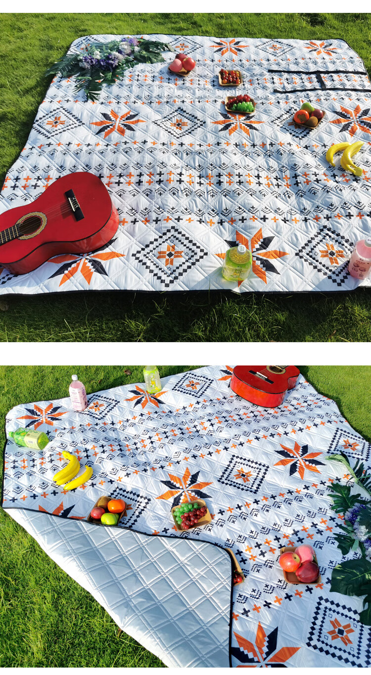 TFO Seventh Generation Outdoor Picnic Mat, Multi-Layer Shock-Absorbing Moisture-Proof Camping Ground Mat Lawn Pad B2502303, Color No. 1 2