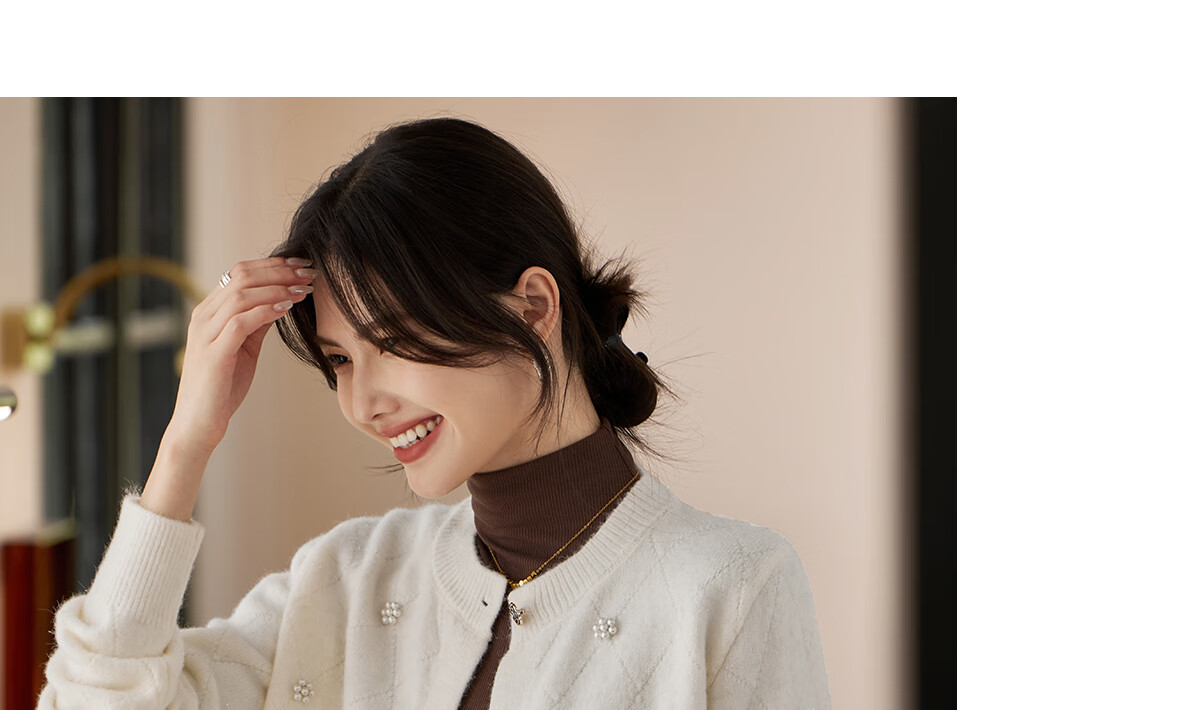 She Enjoy Stand Collar Reversible Knit Cardigan Women's Versatile Knit Sweater Jacket T54Z152 11