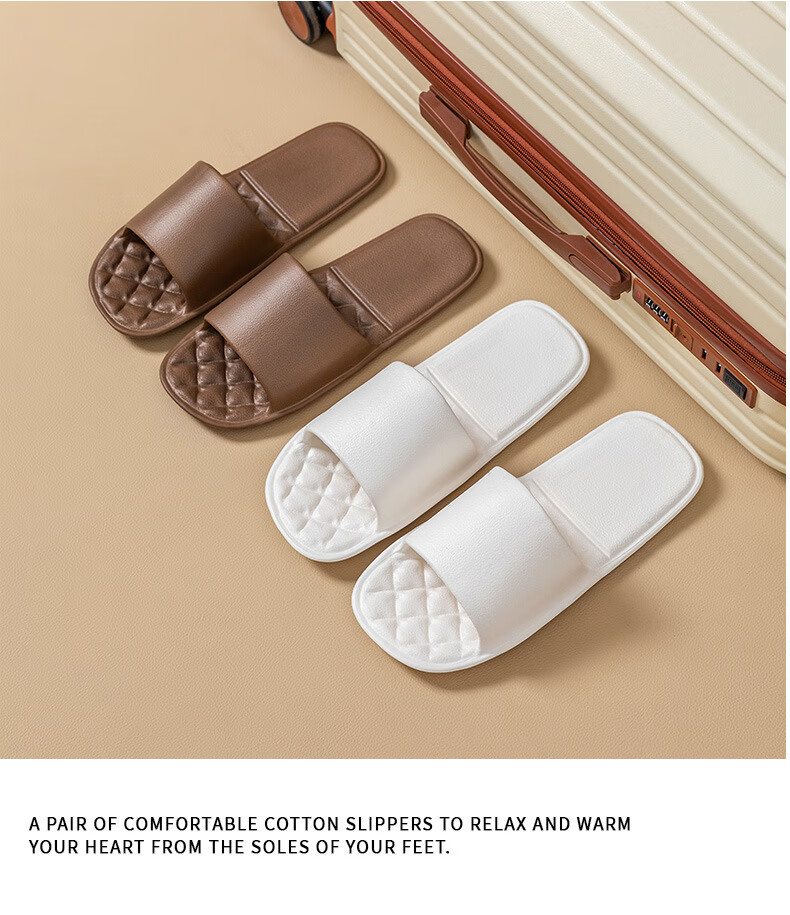 GUOLUOFEI Portable Folding Slippers for Travel, Couples, Outdoor Use, Summer, Bathroom, Shower Room, Indoor Sandals, White, Size M 16
