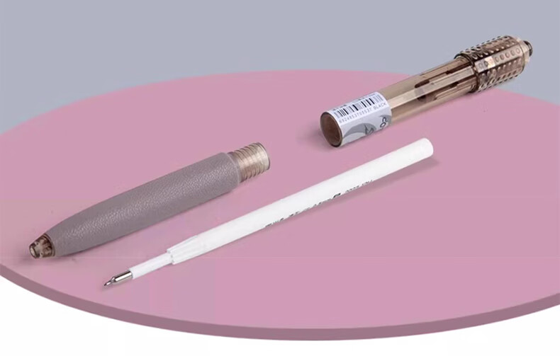 Dongmi Gel Pen, Rotating Pen with Reduced Pressure, 0.5mm CS Tip, Stylish Black, for Students' Exams And Research, "Good Luck" Dongmi 860, 2-Pack, Smog Blue 15