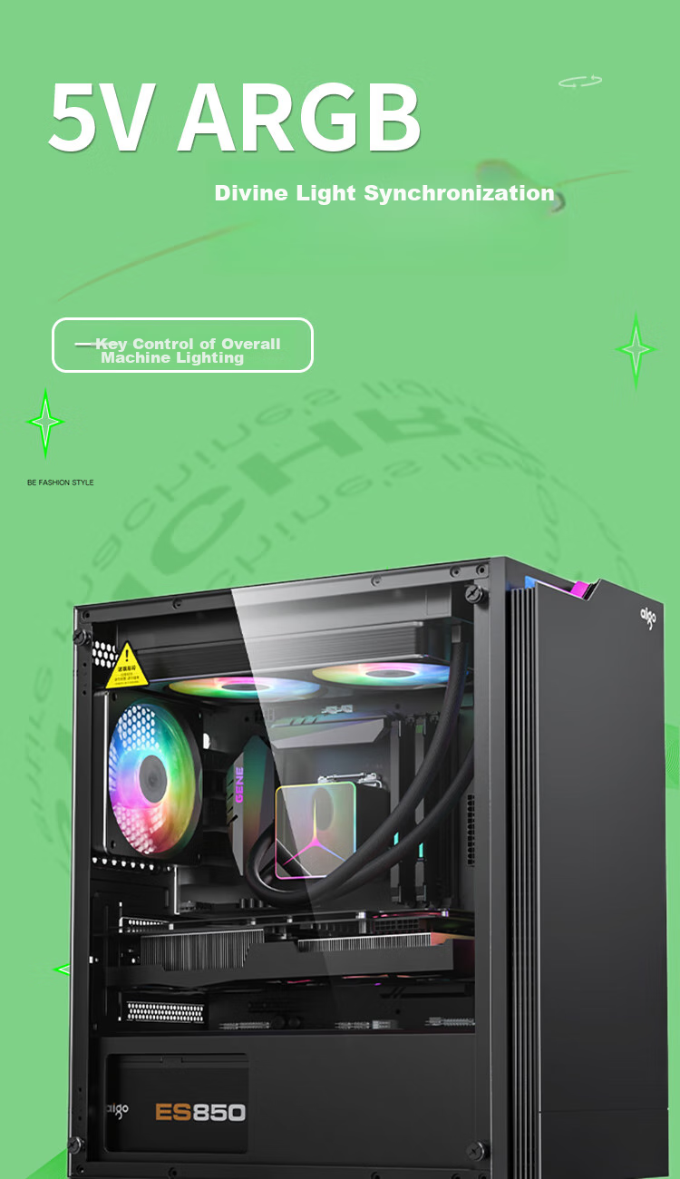 KELEPU Case Fan 5V 3-Pin ARGB Controller, Lighting Hub for Desktop Computer, SATA Power Adapter Cable, 5V 3-Pin ARGB Controller 7