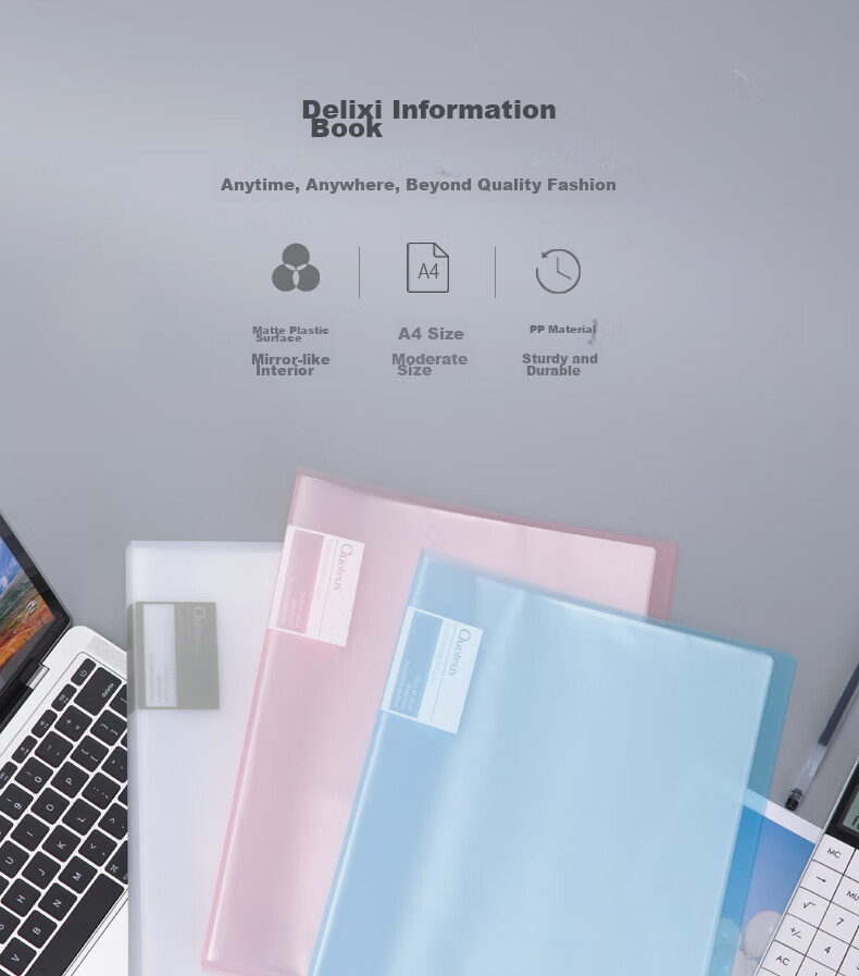 Deli A4/60-Page Document Folder with Pockets, Certificate Collection Folder, Pregnancy Check-Up Organizer, Delivery Report Organizer, Sheet Music Folder, 72557 Red 1