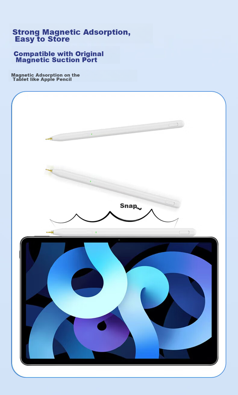 KOVOL [Compatible with Phones And Tablets] Upgraded Three-In IPad Capacitive Stylus, Mobile Touch Pen, Tablet Writing Pen, Computer Touchscreen Compatible for Apple, Huawei, Xiaomi, Gaming And Drawing 9