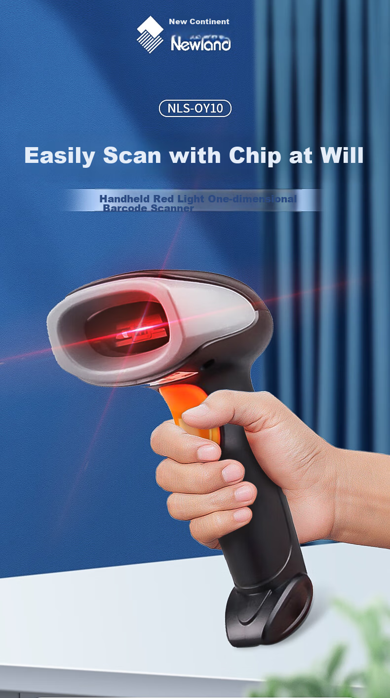 Newland OY20-RF Wireless 1D/2D Red Light Barcode Scanner for Convenience Stores, Shops, Supermarkets, Cashier Payment Scanning, Suitable for Store Mobile Phone Scanning Payment Screens And Scanning 1