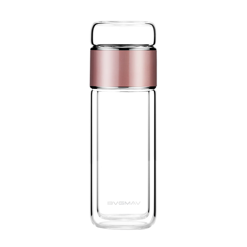 BVGMAV British Tea Infuser Glass Cup for Men And Women, Double-Layer Glass Water Bottle with Tea Strainer, Portable Car Cup, High-End Gift