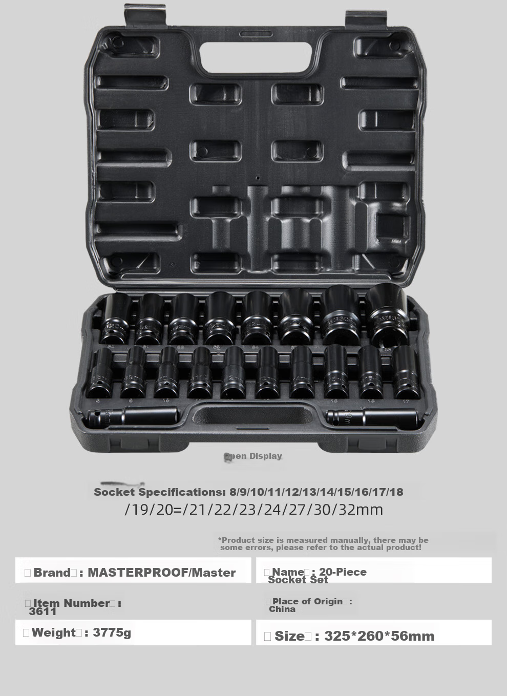 MASTERPROOF Electric Screwdriver Set with Hexagonal Sockets, Bits, Ultra-Hard Hexagonal British Standard Screwdriver, Wrench, And Machine Hexagonal Complete Set 14