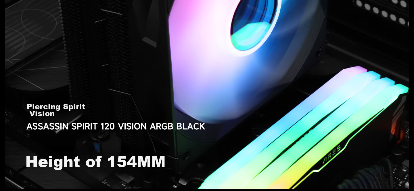 Thermalright Assassin Spirit 120 VISION ARGB BLACK CPU Air Cooler AS120 VISION ARGB BLACK 11