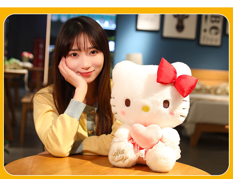 Imiwa Official Hello Kitty Plush Doll Soft KT Cat Toy Gift for Girls Christmas Birthday Present 7