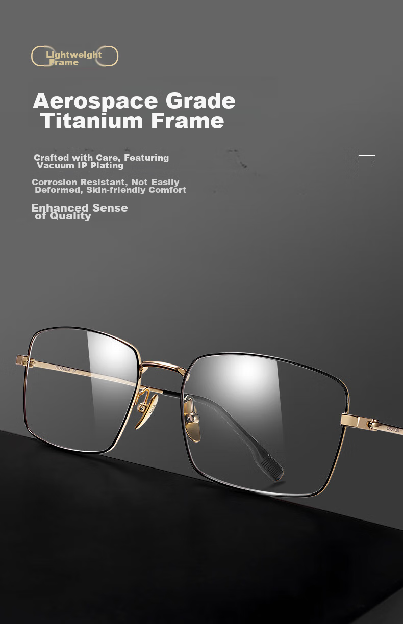 ARNO FOCUS ON YOUR EYES Ultra-Light Pure Titanium Reading Glasses for Men, German Import High-Definition Anti-Blue Light Premium Brand Glasses for Elderly A106 200 Degrees 5