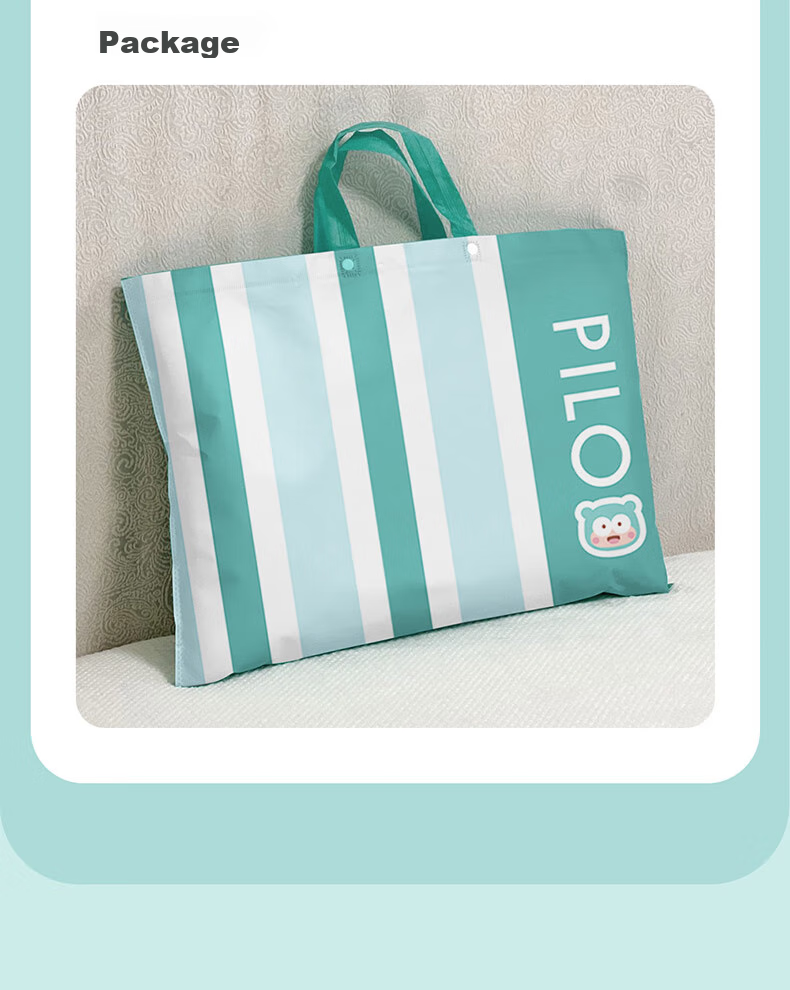 Pilu Children's Pillow, Cotton Filling, Machine Washable, for Students Aged 6-12, Breathable Pillow for Dormitory, Alice Pink, 40*60cm 15