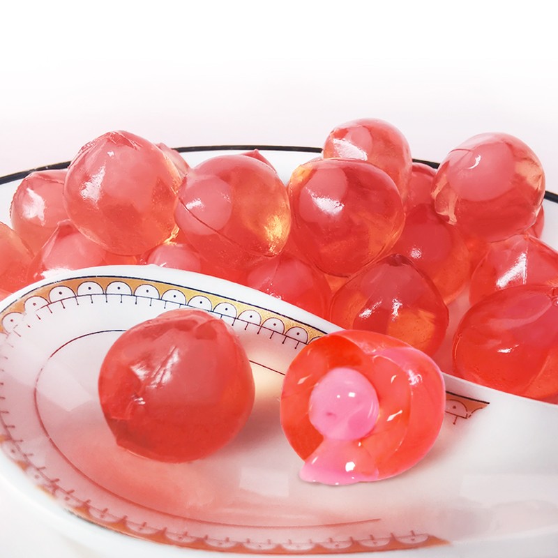 阿麦斯（amos） 爆汁果汁软糖 65g/袋 水蜜桃味零食 橡皮糖 低糖儿童水果糖果