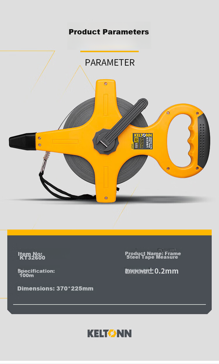 KELTONN Steel Tape Measure, 100 Meters, Handheld And Stand-Up Cross-Shaped Long Tape Measure, Engineering Ruler, Measuring Tape, Meter Ruler, Renovation Measurement Ruler 7