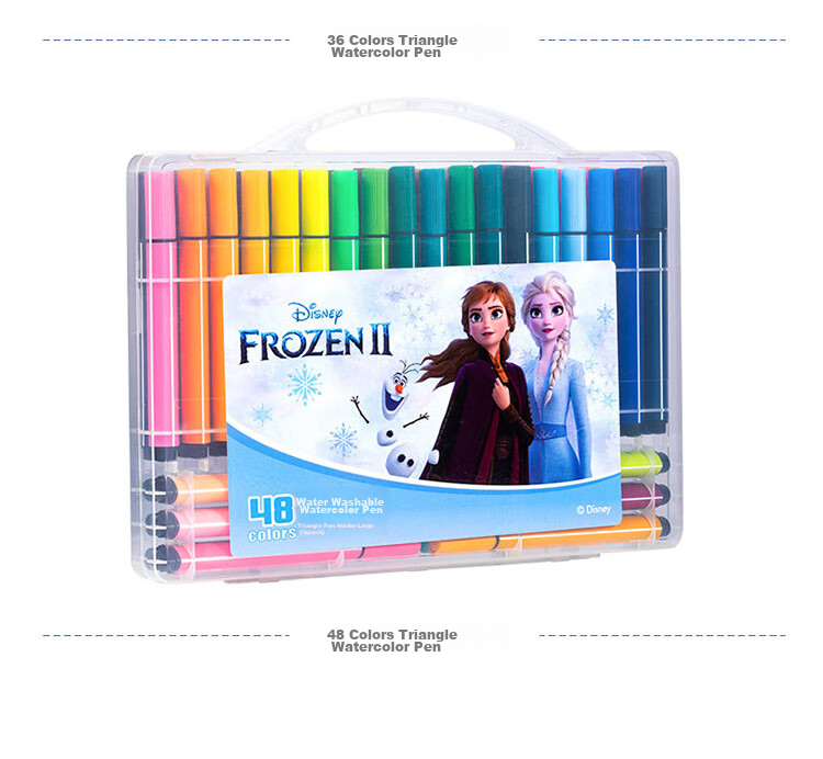 Disney 12-Color Washable Watercolor Markers, Student Coloring Pens, Children's Hexagonal Handle Drawing Pencils, Spider-Man Drawing Pens 16