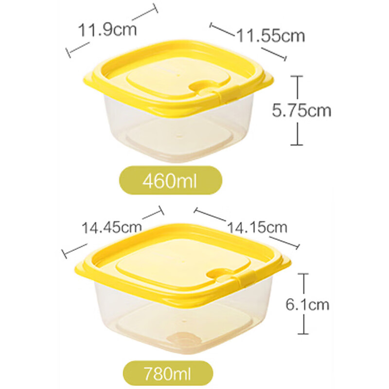 CHAHUA Refrigerator Storage Containers Set of 6 - Travel Picnic Lunch Box Bento Box Fruit Container Set
