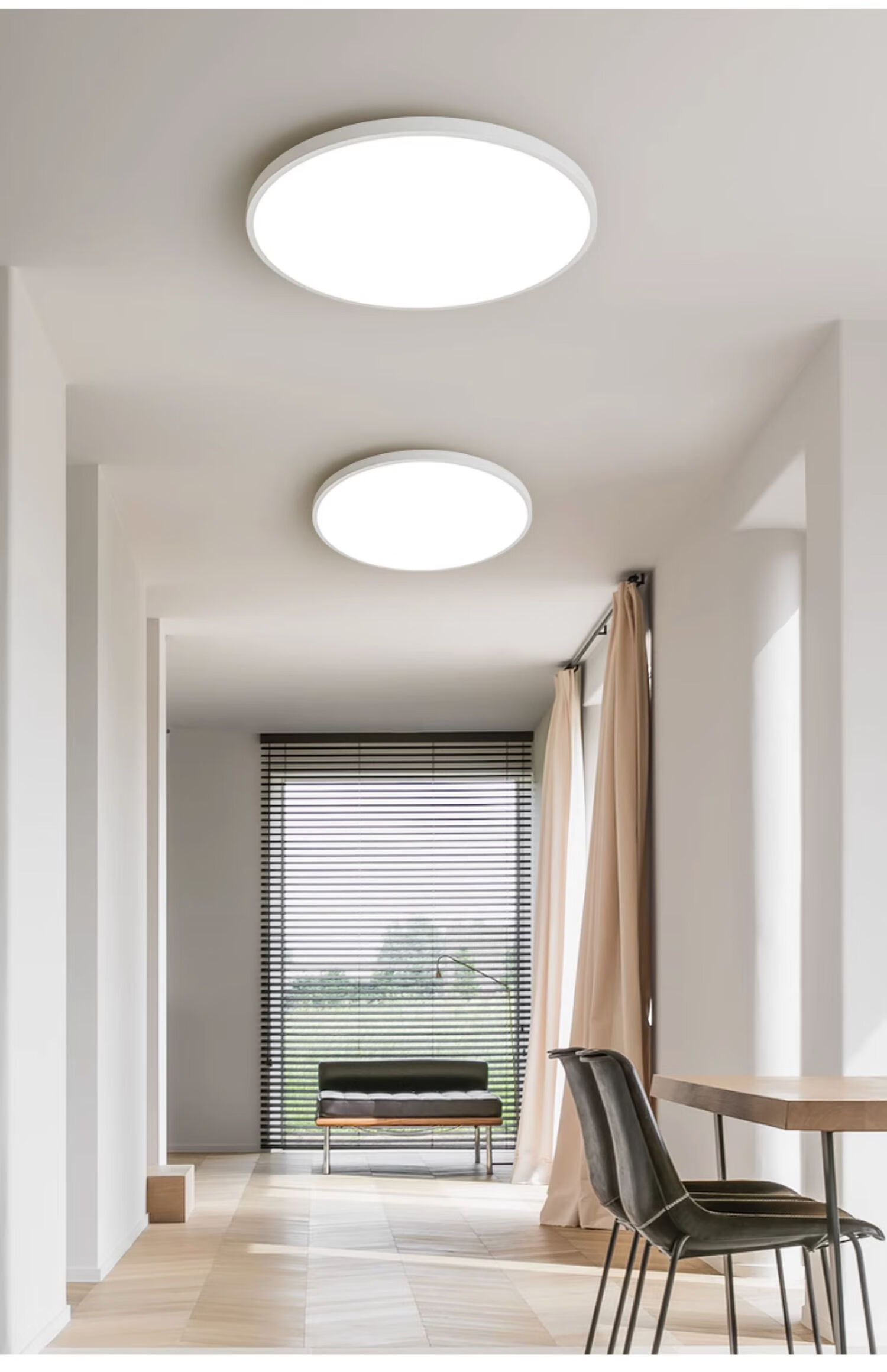 TCL LED Ceiling Light Bedroom Lamp Full House Lighting Set Balcony Dining Room Modern Simple 24W White Light Three-Proof Lamp 14