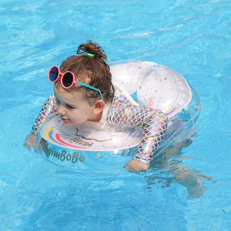 Детское плавательное кольцо Swimbobo, для детей от 1 до 5 лет, размер L, радуга