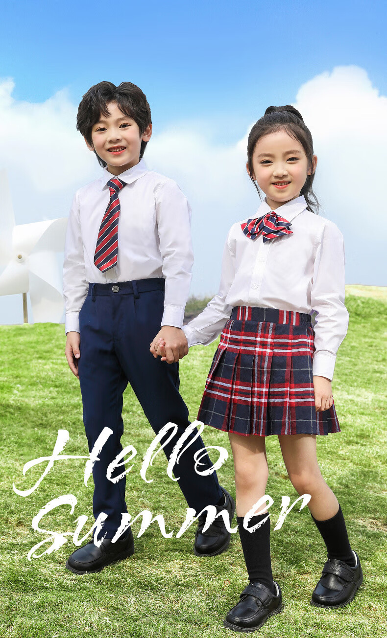 Yinuofang Children's Suit Set Shirt and Trousers Performance Outfit Boys Host Blazer Children's Day Costume Kindergarten Uniform Graduation Photo 1