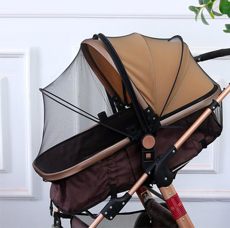 9I9 Baby Stroller Mosquito Net Cover, Summer Infant Carriage Mosquito Net, Full Coverage Universal, Dense Mesh, No Installation Required, Foldable, A22 Black 10