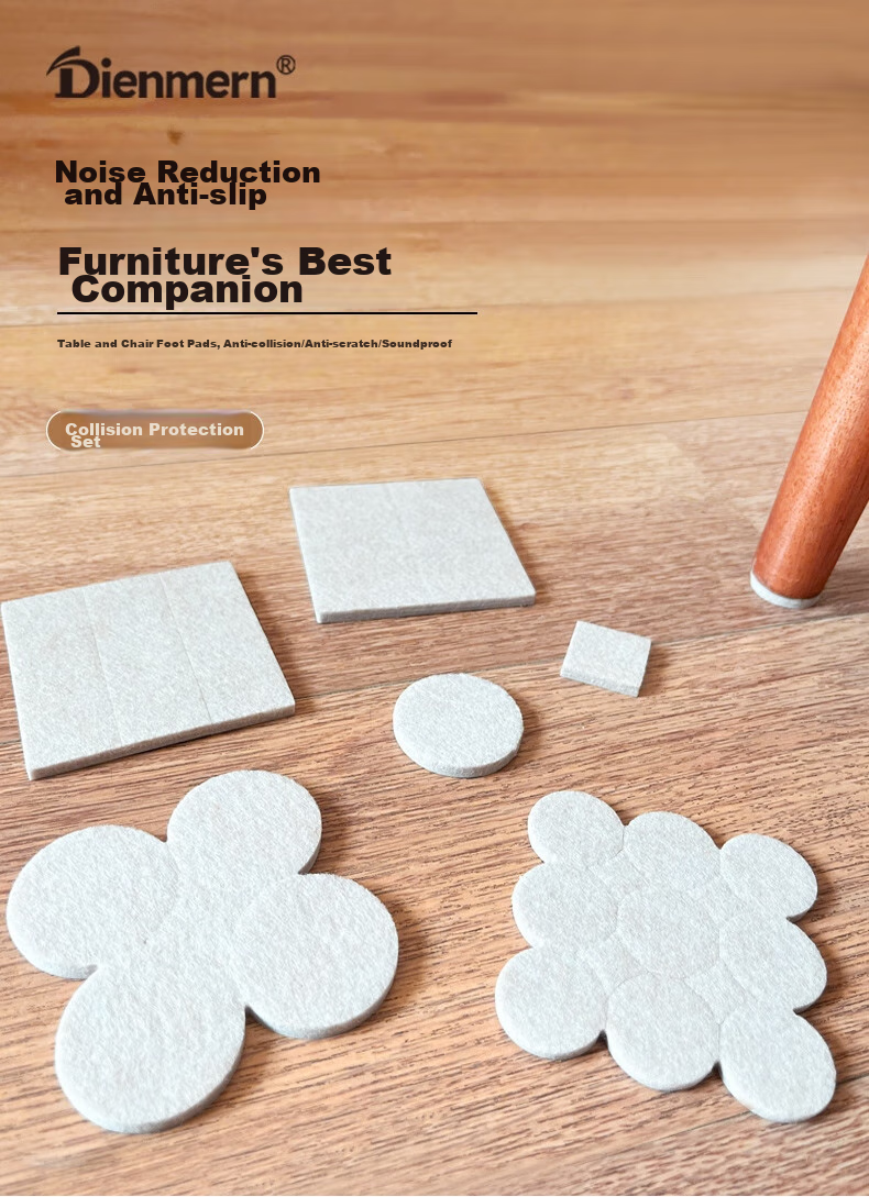 Dienmern Table Leg Pads, 142 Pieces Set, Chair Seat Cushions, Stool Furniture Felt Pads, Anti-Scratch Protectors 1