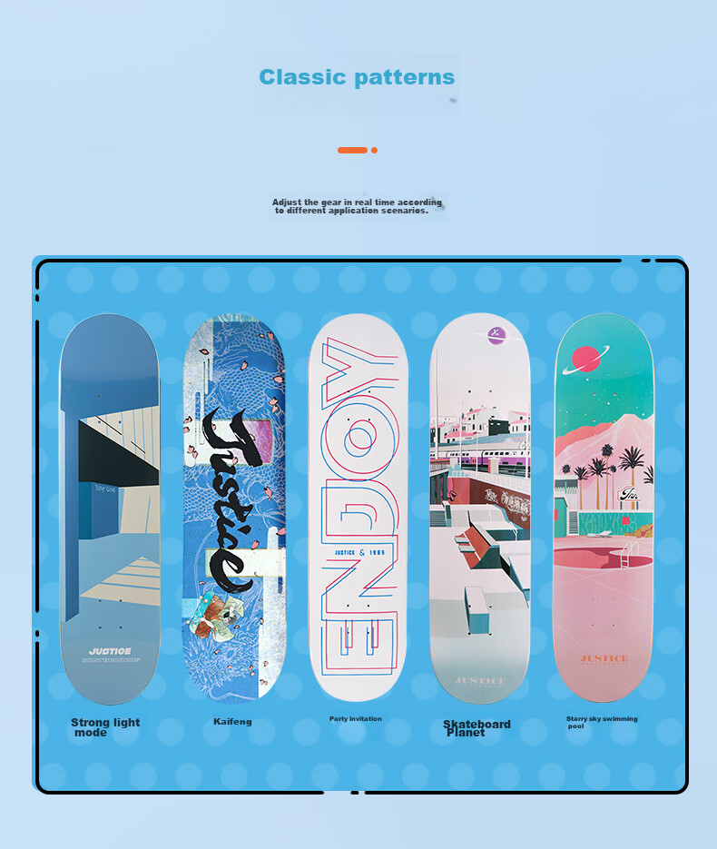JUSTICE Boiling Point Skateboard for Adults, Professional Skateboard for Teenagers And Children, Beginner Four-Wheel Street Cruising Skateboard Kai Feng 4