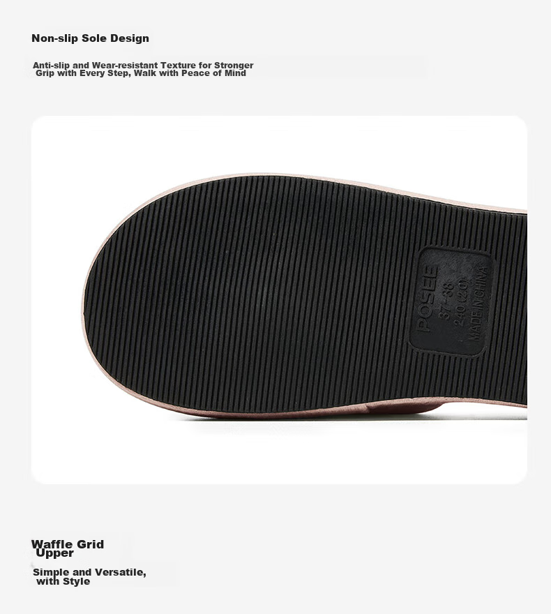 Poxi Waffle Slippers for Men And Women, Linen Sandals for Couples, Home Casual Breathable Sweat-Absorbing Floor Slippers 13