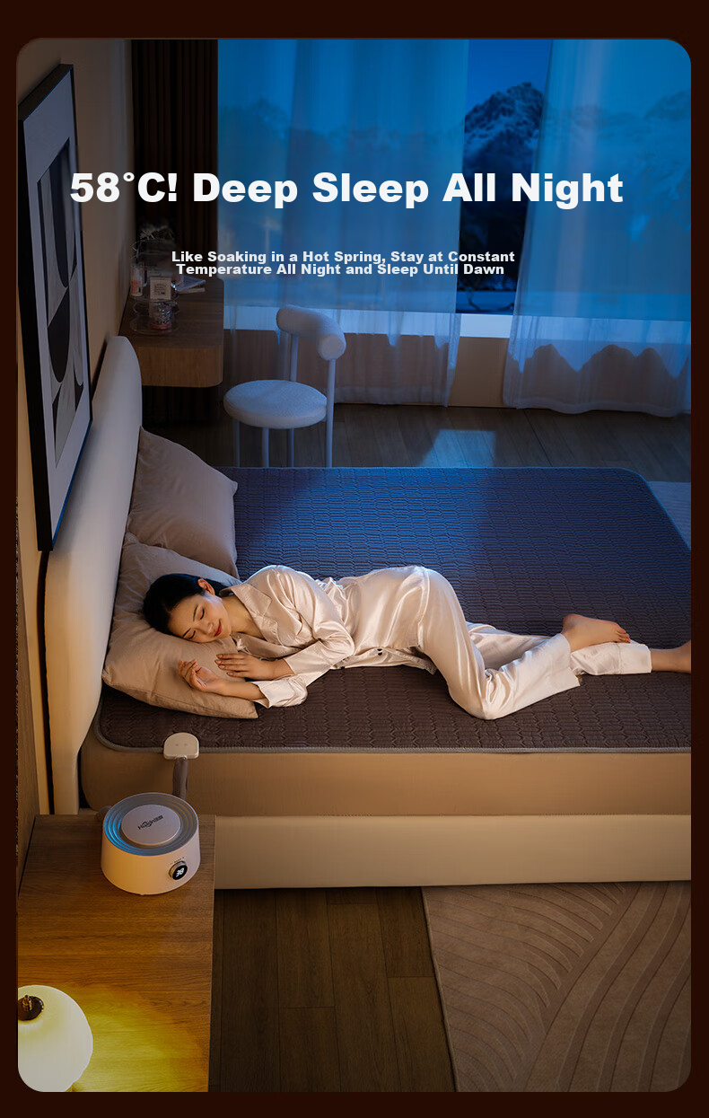 Huanding Water Heating Electric Blanket, Water Circulation Electric Mattress Pad, Smart Double Size, 2025 New Model, 0.9*1.8m 7