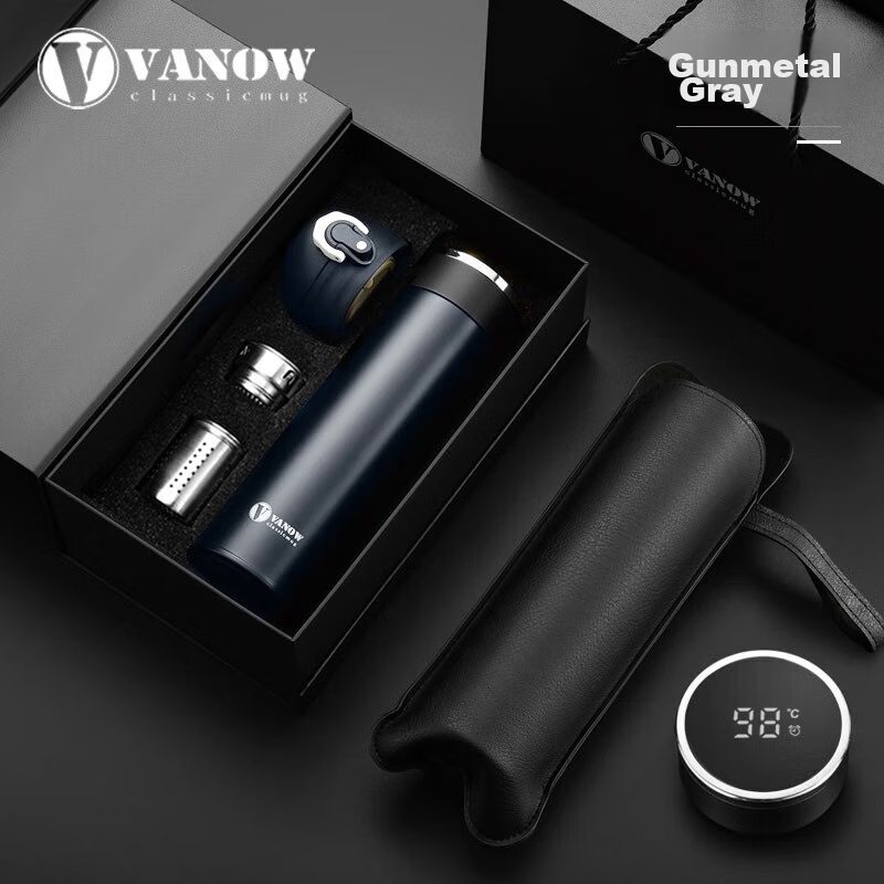 Vanow Smart Insulated Mug for Men And Women, 316 Stainless Steel Water Bottle, Portable Car Cup, Customizable Engraving for Men And Women, Tea Infuser Cup