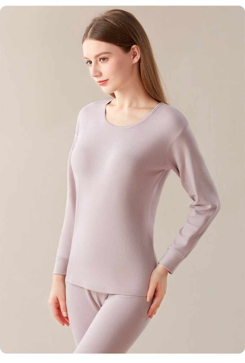 LangSha Pure Cotton Autumn Women's Undershirt, 5A Antibacterial And Anti-Mite Round Neck Base Layer, Spring And Autumn Cotton Sweater, Warm Single Top 14