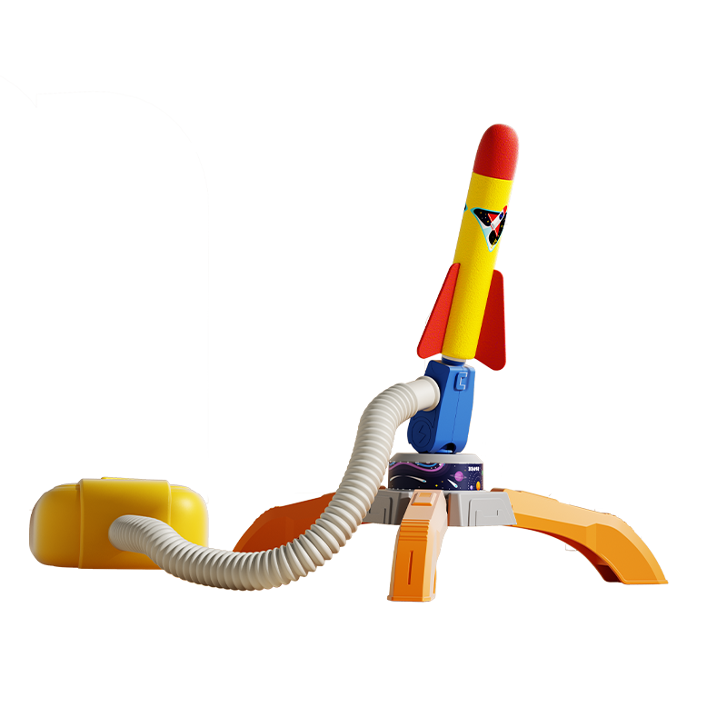 HUANGER Children's Foot-Operated Rocket Launcher, Ejection Disc, Outdoor Sports Toy, for Ages 3-6, Little Flying Game, Parent-Child Interactive