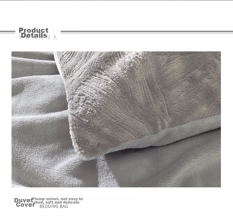 FUANNA Single Duvet Cover, Flannel Anti-Static Double-Sided Plush Quilt Cover, Winter Fleece-Lined Double Bedspread for 1.8-Meter Bed 12