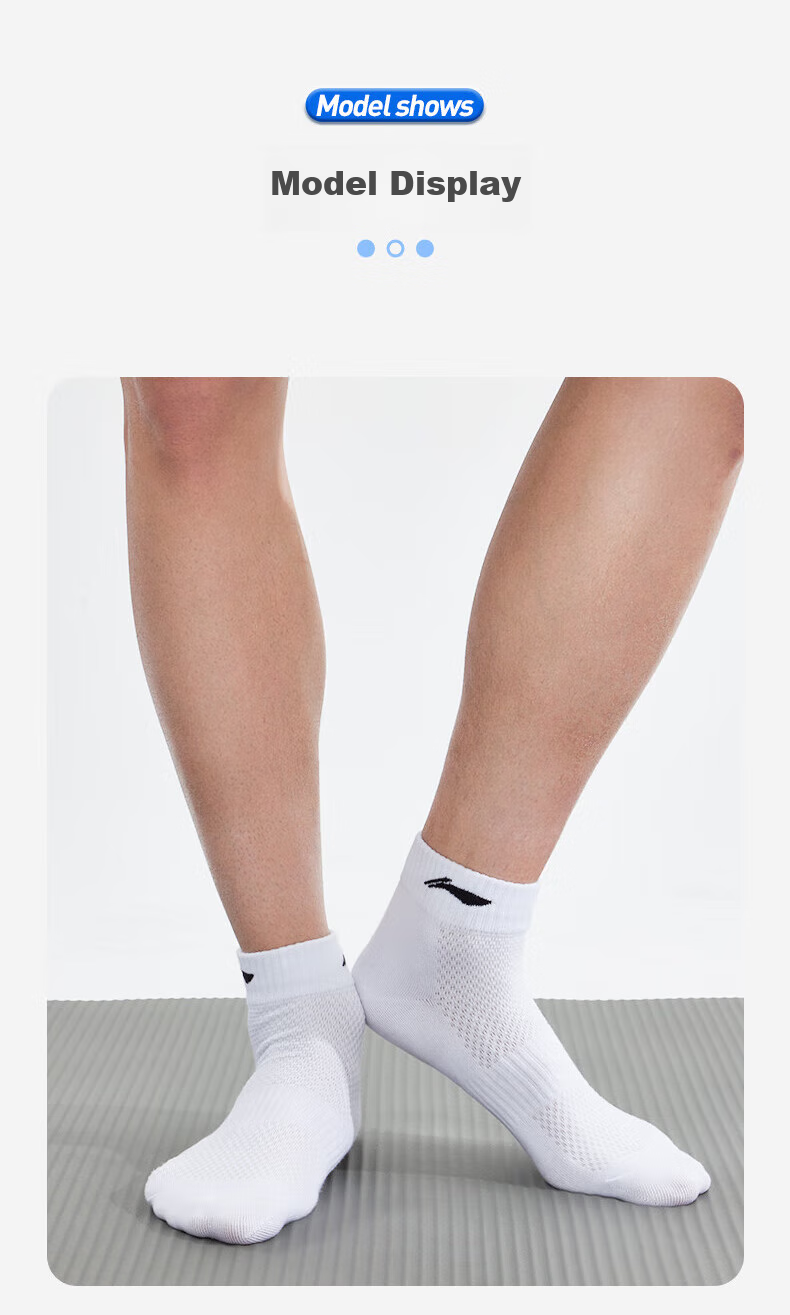 Li-Ning Socks Sports Socks for Men And Women, Running Socks, Table Tennis Socks, Badminton Basketball Socks, Odor-Resistant Breathable Sweat-Absorbing Non-Slip Cotton Socks 18