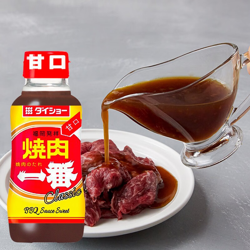 大逸昌日本进口 一番甘口烤肉酱蘸料240g 甜口烤肉汁 烧烤腌制调味酱料 