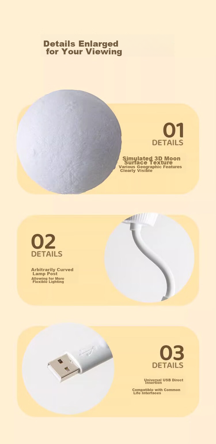 Heart Lock Voice-Controlled Moon Night Light Smart Voice-Controlled Lamp Bedroom Bedside Mood Light Language-Controlled Sensor Light Birthday Gift 10