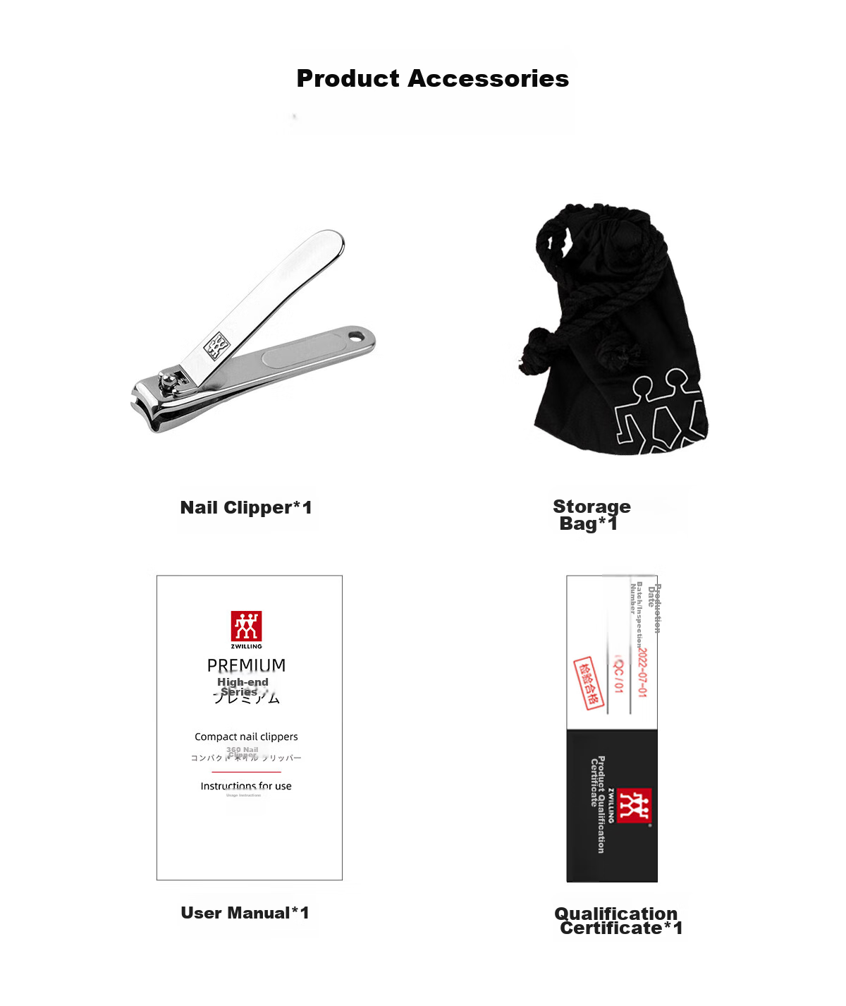 ZWILLING German Brand Anti-Splash Large Nail Clipper, Non-Set Stainless Steel Nail Scissors, Self-Operated Qixi Gift 12