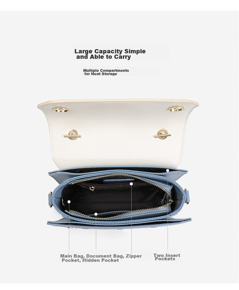 Aiqinghai Leather Handbag, Women's Crossbody Bag, Shoulder Bag, Small Square Phone Bag, Practical Birthday And Mother's Day Gift for Mom 13
