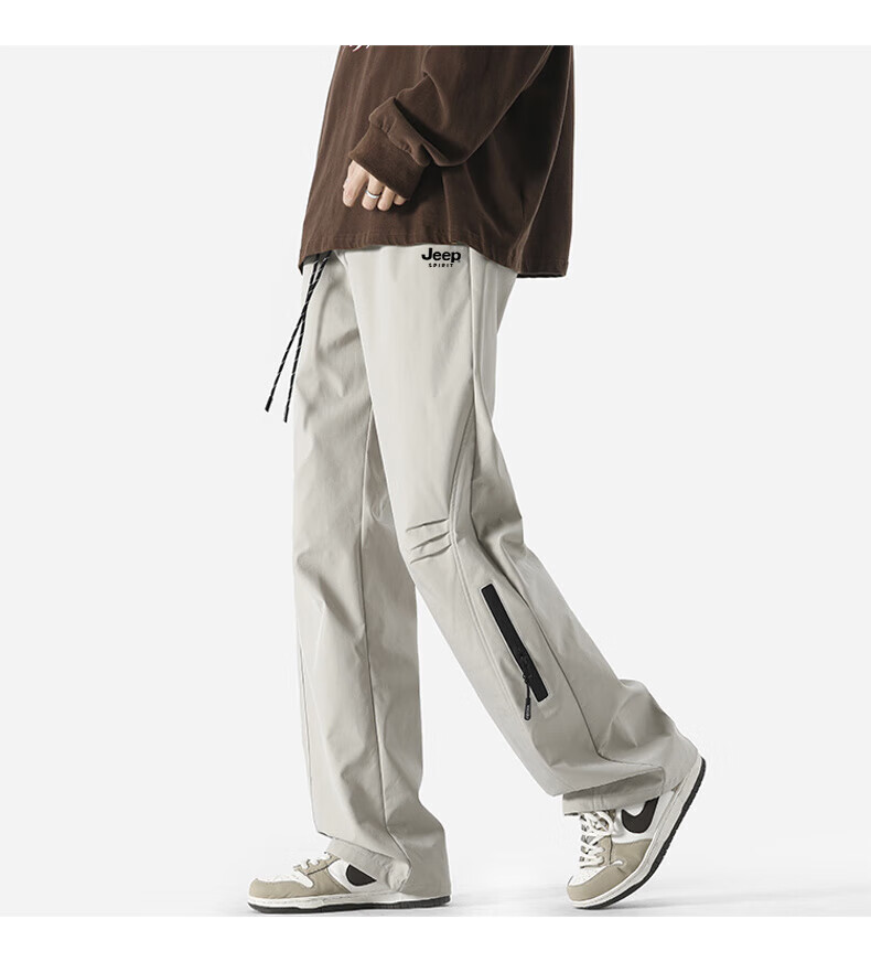 JEEP SPIRIT Men's Casual Outdoor Breathable Pants Black XL 2