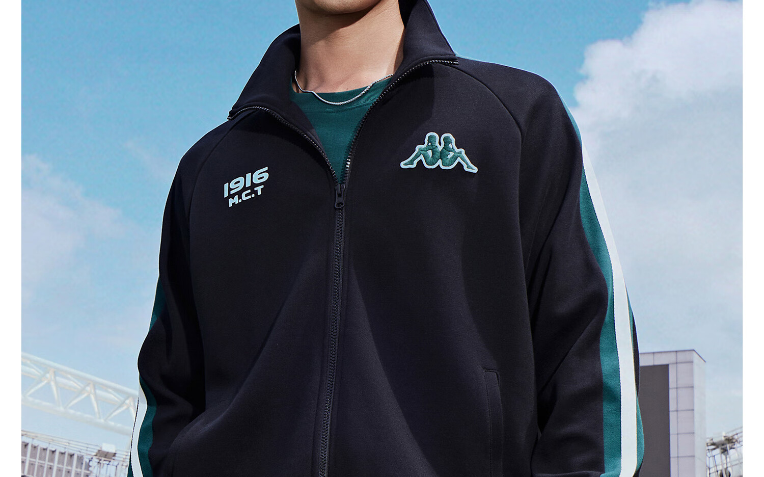 Kappa Back-To Spring And Autumn 2026 New Sports Jacket for Men, Casual Color-Block Knit Cardigan for Women K0E52WK01D 24