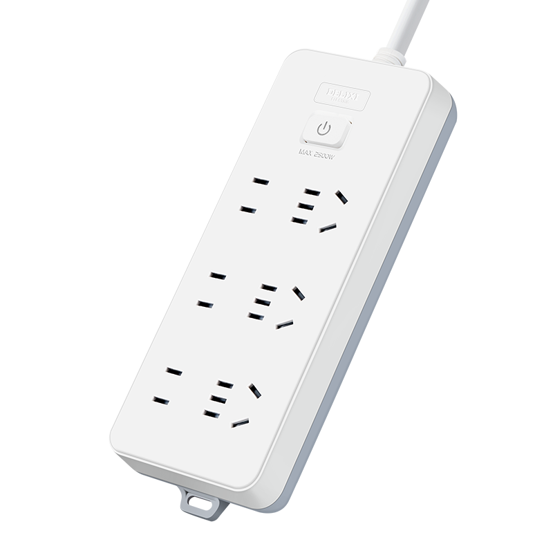 DELIXI 3C Certified National Standard Socket/power Strip/extension Cord/strip/power Bar/extension Board 6-Outlet Combination Master Switch 3 Meters