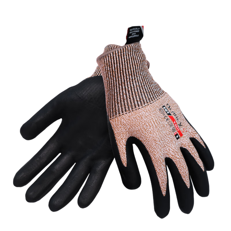 SAFETY-INXS Cut Resistant Gloves, Level 5 Anti-Cutting Work Gloves, Nitrile Anti-Slip Puncture Resistant, Fish Cleaning Outdoor Bite Protection, B-5032